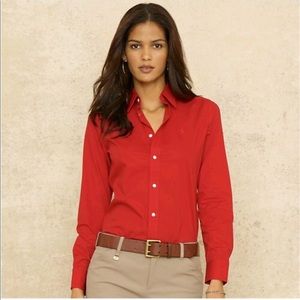 Ralph Lauren Red Button-Down Shirt size 6
